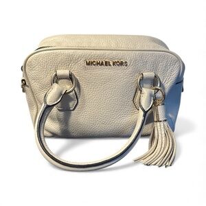 Michael Kors White Leathe Bag with Tassel